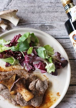 エリンギと牛肉のオリーブオイル醤油ソテー-レシピのメイン写真