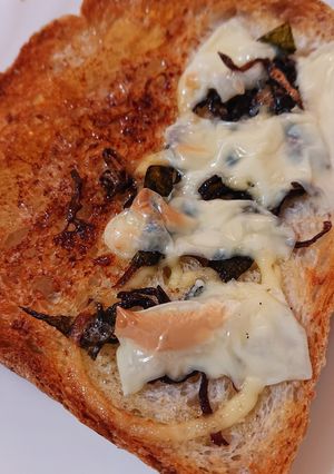 おにぎり好きの！塩昆布チーズトースト-レシピのメイン写真