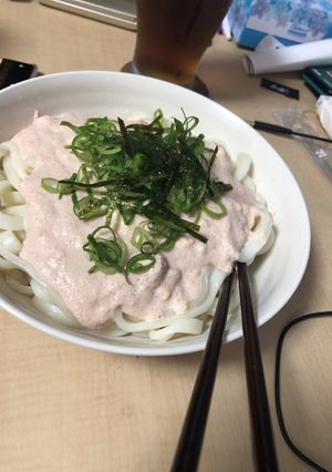 たらこクリーム釜玉うどん-レシピのメイン写真