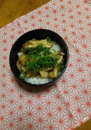 きのこと帆立のバターしょう油あんかけ丼-レシピのメイン写真