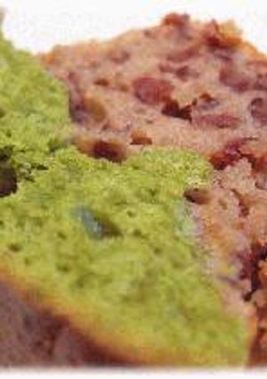 くっきり2色☆抹茶あずきのパウンドケーキ-レシピのメイン写真