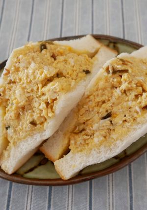 ふじっ子煮×パン、朝のたまごサンド-レシピのメイン写真