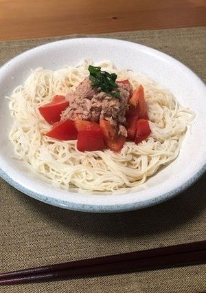 トマトとツナのぶっかけそうめん-レシピのメイン写真