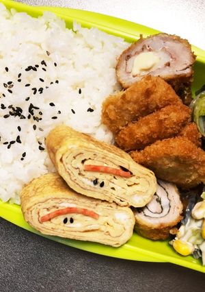 旦那弁当206♡ミックスフライ弁当！-レシピのメイン写真
