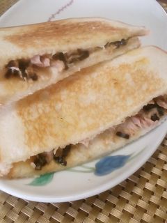 ふじっ子煮でツナマヨホットサンド-レシピのメイン写真