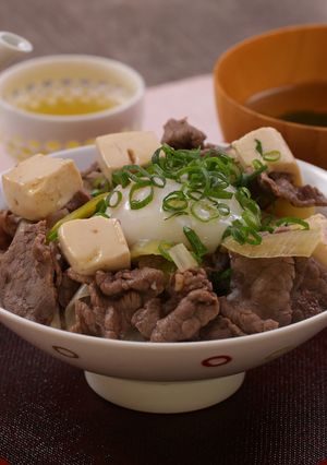 牛肉豆腐の肉吸い風☆卵かけごはん-レシピのメイン写真