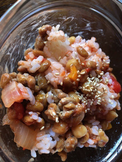 納豆とひよこ豆のトマトリゾット風-レシピのメイン写真