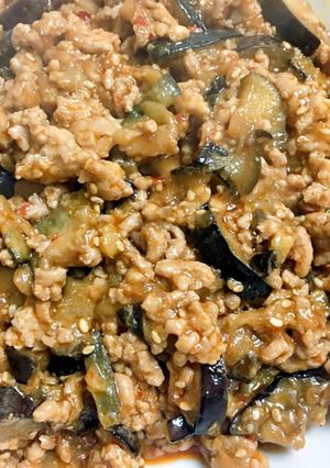 ナスとひき肉の甘辛丼-レシピのメイン写真