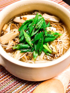 たっぷりキノコのスープそうめん-レシピのメイン写真