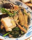 ナスとほうれん草と厚揚げの炒め煮