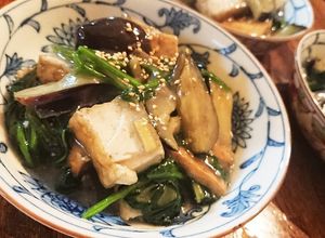 ナスとほうれん草と厚揚げの炒め煮-レシピのメイン写真