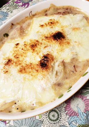 おからパウダーで玉ねぎコンビーフグラタン-レシピのメイン写真