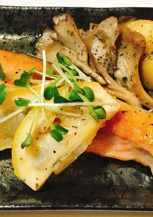 鮭のムニエル簡単レモンソース添え-レシピのメイン写真
