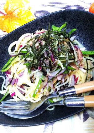 和風ツナサラダスパゲティ♪-レシピのメイン写真