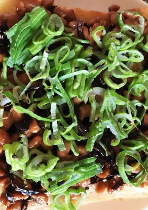 ふじっ子煮昆布と納豆の和風ぱん♩-レシピのメイン写真