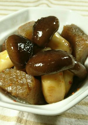 大黒本しめじとこんにゃくの炒め煮-レシピのメイン写真