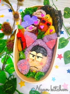おそ松さん『にゃんこな一松』キャラ弁♡-レシピのメイン写真