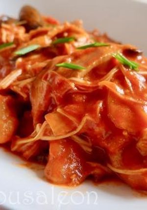 豚ときのこのカレー風味トマトクリーム煮-レシピのメイン写真