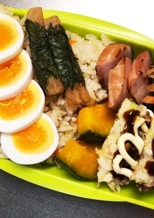 旦那弁当207♡冷や飯救出！炒飯弁当！-レシピのメイン写真