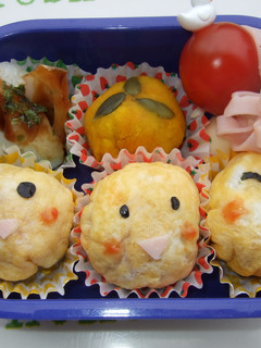 お弁当に顔(^▽^)のオムライス♪-レシピのメイン写真