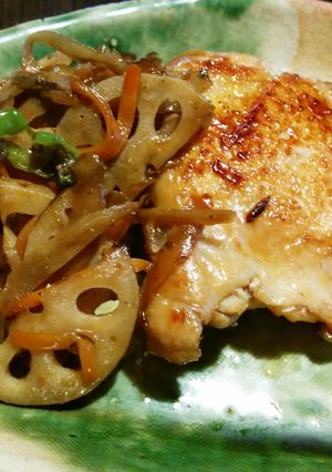 同時に完成‼鶏もも肉照り焼き＆きんぴら-レシピのメイン写真