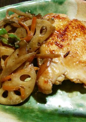 同時に完成‼鶏もも肉照り焼き＆きんぴら-レシピのメイン写真