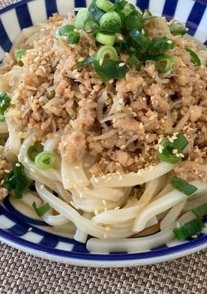 鶏ひき肉しらすうどん-レシピのメイン写真