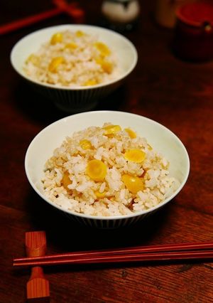 スライス★シンプル味付け♪ぎんなんご飯-レシピのメイン写真