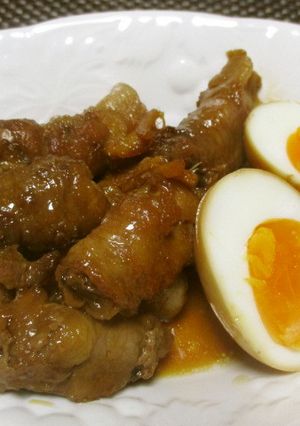 おひとりさまのきのこと豚小間で角煮風-レシピのメイン写真