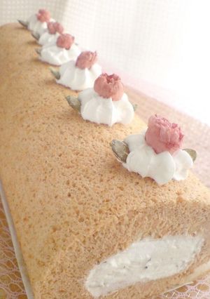 春香る✿桜ロールケーキ＊２-レシピのメイン写真