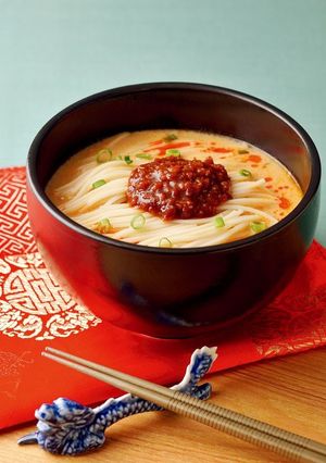 ピリ辛豆乳担々うーめん（白石温麺）-レシピのメイン写真
