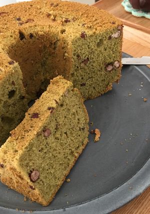 抹茶小豆シフォン-レシピのメイン写真