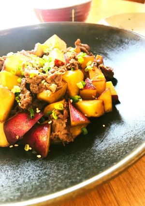 話題入感謝☆牛肉とさつま芋のおかず-レシピのメイン写真