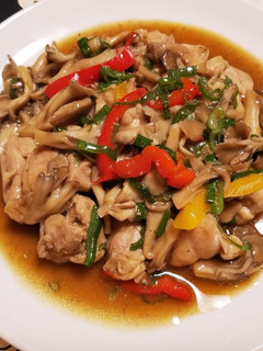 舞茸ととり肉の冷麺つゆ炒め-レシピのメイン写真