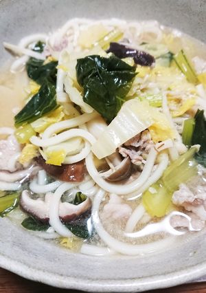 野菜たっぷり味噌うどん-レシピのメイン写真