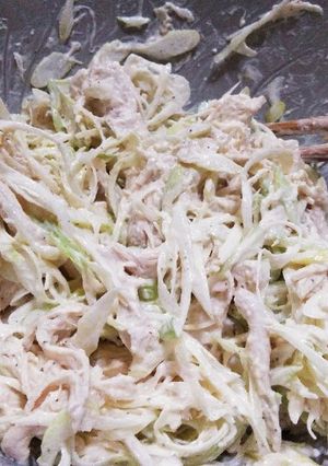 ネギサラダ(鶏むね肉とネギのマヨサラダ)-レシピのメイン写真