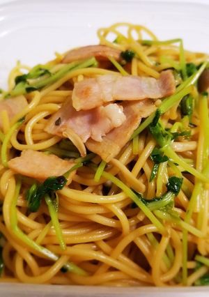 豆苗とベーコンの和風パスタ-レシピのメイン写真