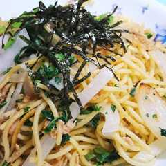 A picture of ツナと大根&葉の和風スパゲッティー❣❣.