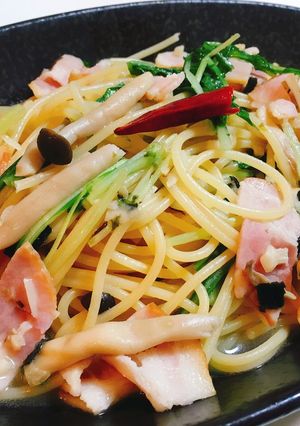 お吸い物で簡単！しめじのスープパスタ-レシピのメイン写真