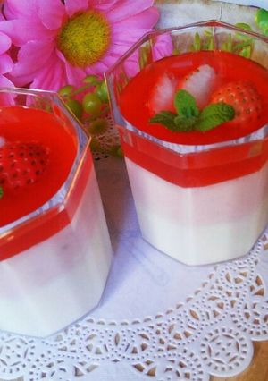 簡単♪♪可愛い❤牛乳プリン苺ムース-レシピのメイン写真