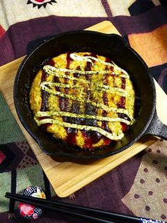 糖質制限!ふわふわ白菜お好み焼き-レシピのメイン写真