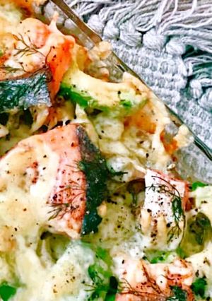 簡単!!鮭とアボカドのオーブン焼き☆-レシピのメイン写真