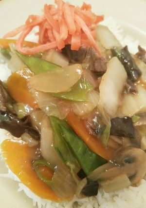 ご飯がすすむ白菜たっぷり牛肉中華丼-レシピのメイン写真