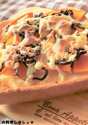 簡単★かぼちゃとごま昆布のチーズトースト-レシピのメイン写真