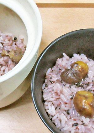 ダイソーの炊飯マグでかんたん栗ご飯♪-レシピのメイン写真