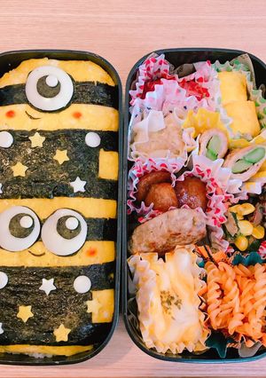 ミニオン風キャラ弁-レシピのメイン写真