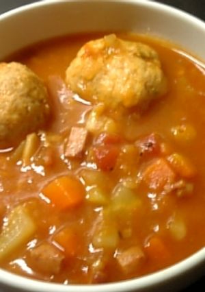 鶏つくね入りトマトシチュー-レシピのメイン写真