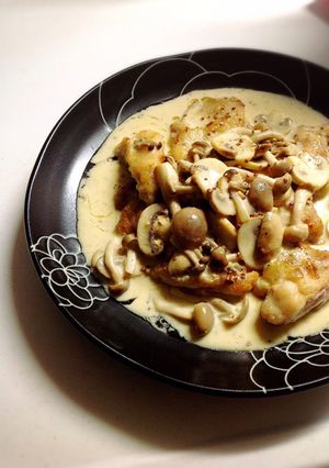 きのこと鶏肉のクリームソースがけ-レシピのメイン写真