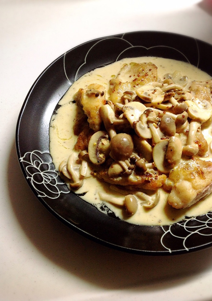 きのこと鶏肉のクリームソースがけ-レシピのメイン写真