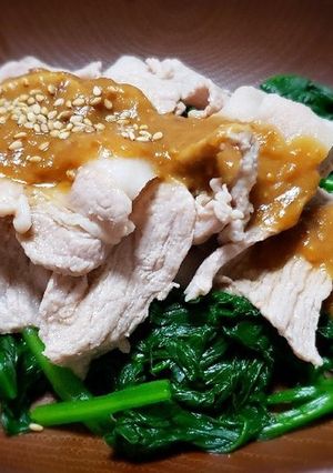 ほうれん草の豚しゃぶサラダ-レシピのメイン写真